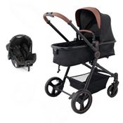 Carrinho Ivy Black Travel System Galzerano c/ Bebê Conforto