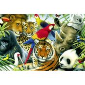 Quebra-cabeça Infantil  Fauna e Flora de 24 peças