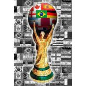 Quebra-cabeça Taça da Copa do Mundo 2022 de 300 peças em mdf