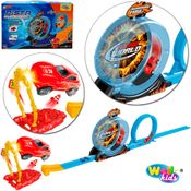 Carro Com Lancador + Pista de Corrida Looping 360º 22 Pecas na caixa WellKids