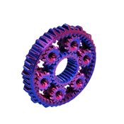 Fidget de Dedo 6 Engrenagens Spinner Anti Estresse Relaxante 3D Bicolor