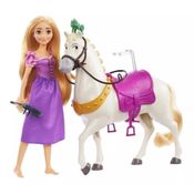 Boneca Princesa Rapunzel E Maximus Disney Mattel HLW23