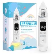 Aspirador Nasal Elétrico para Bebê Bivni Recarregável e Automático com 3 Níveis de Sucção, Branco