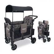 Carrinho de Passeio para 2 Crianças Multifuncional com Cobertura Removível e Dobramento, até 90 kg, WONDERFOLD W2, Ci...