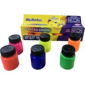 Tinta Guache 6 Cores Neon 15ml Acrilex