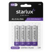 Pilha - Starlux Energy - Alcalina - AA4 - Arcom