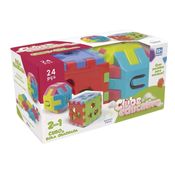 Kit Brinquedo Didatico Cubo E Bola Quadrada Divertido Infantil