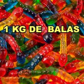 Balas Fini Gelatinas Minhocas Brilhos Pacotão 1KG