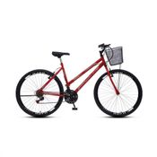 Bicicleta Colli Allegra Aro 26 Aero Com Cesta Vermelho