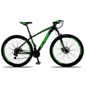 Bicicleta Aro 29 Ksw 24 Marchas Freios Disco Preto Verde 17