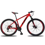 Bicicleta Aro 29 Ksw 27V Trava/K7 21" Vermelho/Preto