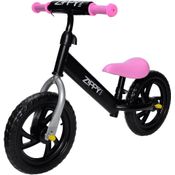 Bicicleta Sem Pedal De Equilibrio Infantil 2 Rodas Zippy Toys Bike De Passeio Para Criança Aro 12 Capacidade 25kg Rosa