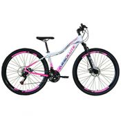 Bicicleta Aro 29 Absolute Hera Feminina Alumínio 21v Freio A Disco Garfo Suspensão Branco-rosa 17