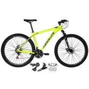 Bicicleta Aro 29 Absolute Nero 4 Câmbios Shimano 21v Alumínio Garfo Suspensão Amarelo 21