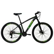 Bicicleta Aro 29 Ksw Xlt 24v Freio A Disco Suspensão Mountain Bike Alumínio Preto-verde 21