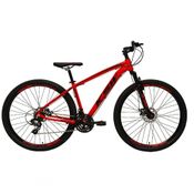 Bicicleta Aro 29 Ksw Xlt 24v Freio A Disco Suspensão Mountain Bike Alumínio Vermelho 15