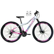 Bicicleta Feminina Aro 29 Absolute Hera 21v Alumínio Garfo Suspensão Branco-rosa 15