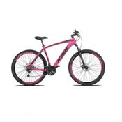 Bicicleta Aro 29 Ksw Xlt 24v Freio A Disco Suspensão Mountain Bike Alumínio Rosa 17