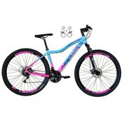 Bicicleta Feminina Aro 29 Absolute Hera 21v Alumínio Garfo Suspensão Azul-rosa 17