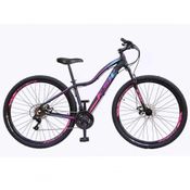 Bicicleta Feminina Aro 29 Ksw Mwza 24v Câmbios Shimano Garfo Com Suspensão Preto-pink-azul 15