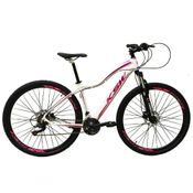 Bicicleta Feminina Aro 29 Ksw Mwza Câmbios Shimano 24v Garfo Trava Branco-pink-violeta 17