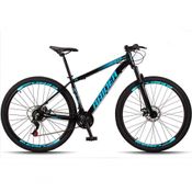 Bicicleta 29 Raider Z3X Pro 21V E Suspensão Mtb Preto+Azul