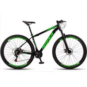 Bicicleta 29 Raider Z3X Pro 21V E Suspensão Mtb Preto+Verde