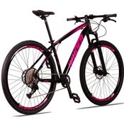 Bicicleta 29 Raider Z3X Pro 12V Freio Hidráulico Preto+Rosa