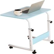 MESA NOTEBOOK AJUSTAVEL MULTIUSO COM RODAS PARA SOFA CAMA HOME OFFICE AZUL