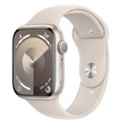 Apple Watch Series 9 (GPS 41 mm) Caixa Estelar de Alumínio com Pulseira Esportiva Estelar