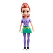 Polly Pocket Boneca Basica Lila Saia Verde - Mattel