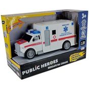 Carrinho 1:20 - Public Heroes - Ambulância - Shiny Toys