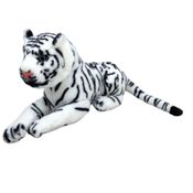 Tigre Branco De Pelúcia 29 C m Comprimento S/ Rabo