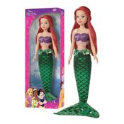 Boneca Princesa Ariel Sereia Brinquedo Disney 55 Cm Menina