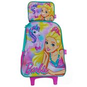 Kit Mochila Infantil Com Estojo Barbie Princesa Rosa Luxcel