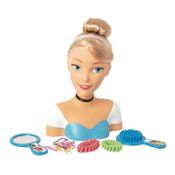 Boneca - Princesas Disney - Busto - Cinderela - Azul - 24 cm - Novabrink