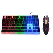 Kit Teclado RGB Semi Mecânico e Mouse Gamer Iluminado XC-CB-05