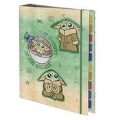 Fichario Argolado Colegial Caderno Grogu Star Wars Cute