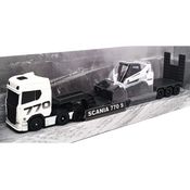 Miniatura Caminhão Scania 770 S e Escavadeira Bobcat Maisto 11681