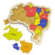 Quebra-cabeça Mapa Do Brasil Com Regiões Estados E Capitais