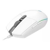 Mouse Gamer Sem Fio Logitech - RGB Lightsync - Efeito de Ondas de Cores - 6 Botões - 8.000 DPI - Branco