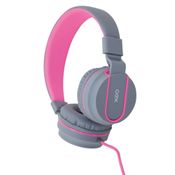 Fone De Ouvido Com Microfone Oex Neon Hs106 - Cinza E Rosa