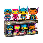 Funko Pop Marvel Avengers 4 Pack Black Light Special Edition