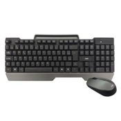 Combo Teclado E Mouse Sem Fio 1200 Dpi Oex Office Tm406 Preto E Cinza