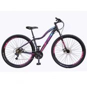 Bicicleta Aro 29 Shimano Acera Preto/rosa e Azul