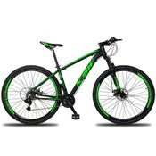 Bicicleta Aro 29 Ksw 21v Com Suspensão E Freios A Disco - Preto-verde - 17" Preto-verde