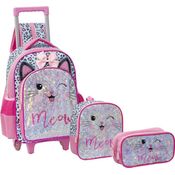 Kit Mochila Holográfica Infantil Oncinha Meow - Yepp