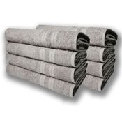 Kit 8 Toalhas de Banho Lisboa 100% Algodão 430g/m 80x150cm Cinza