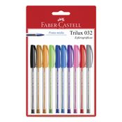 Caneta Esferográfica TRILUX Colors 1.0 com 10-Faber Castell