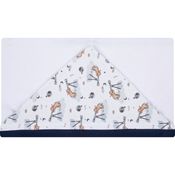 Toalha de Banho Bebê Lunar Azul Marinho Capuz 87x88 cm - Hug